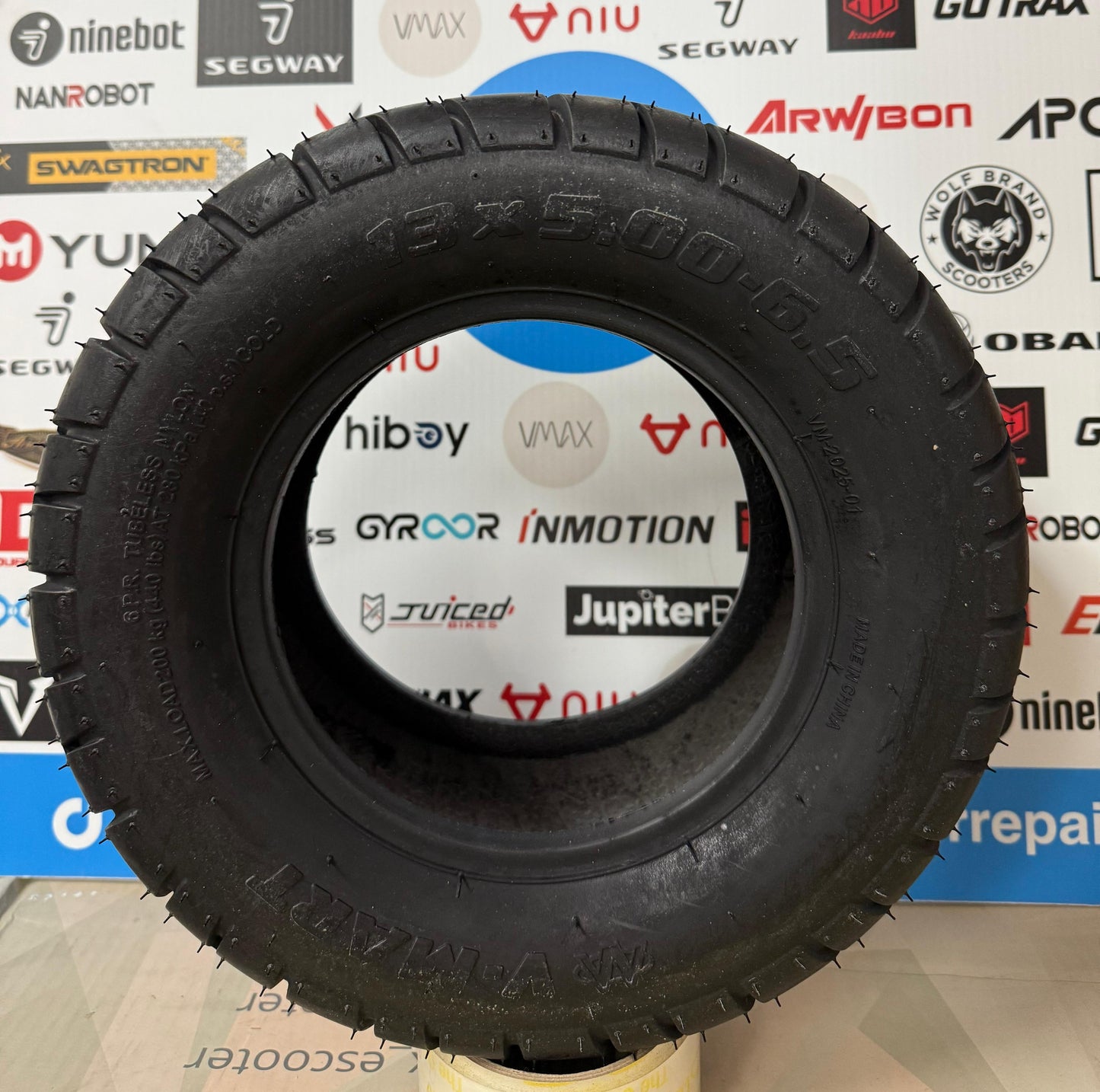 13x5.0-6.5 Tubeless Tire for Electric Scooter | Heavy Duty Wide Replacement