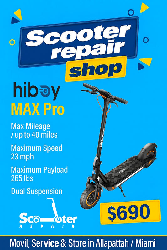 Hiboy Max Pro Electric Scooter | 500W Motor | 48V 15Ah Battery | 11” Air Tires | 46.6 Mile Range