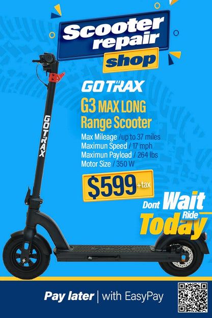 Gotrax G3 Max Electric Scooter – 37 Mile Range, 350W Motor, 10” Pneumatic Tires