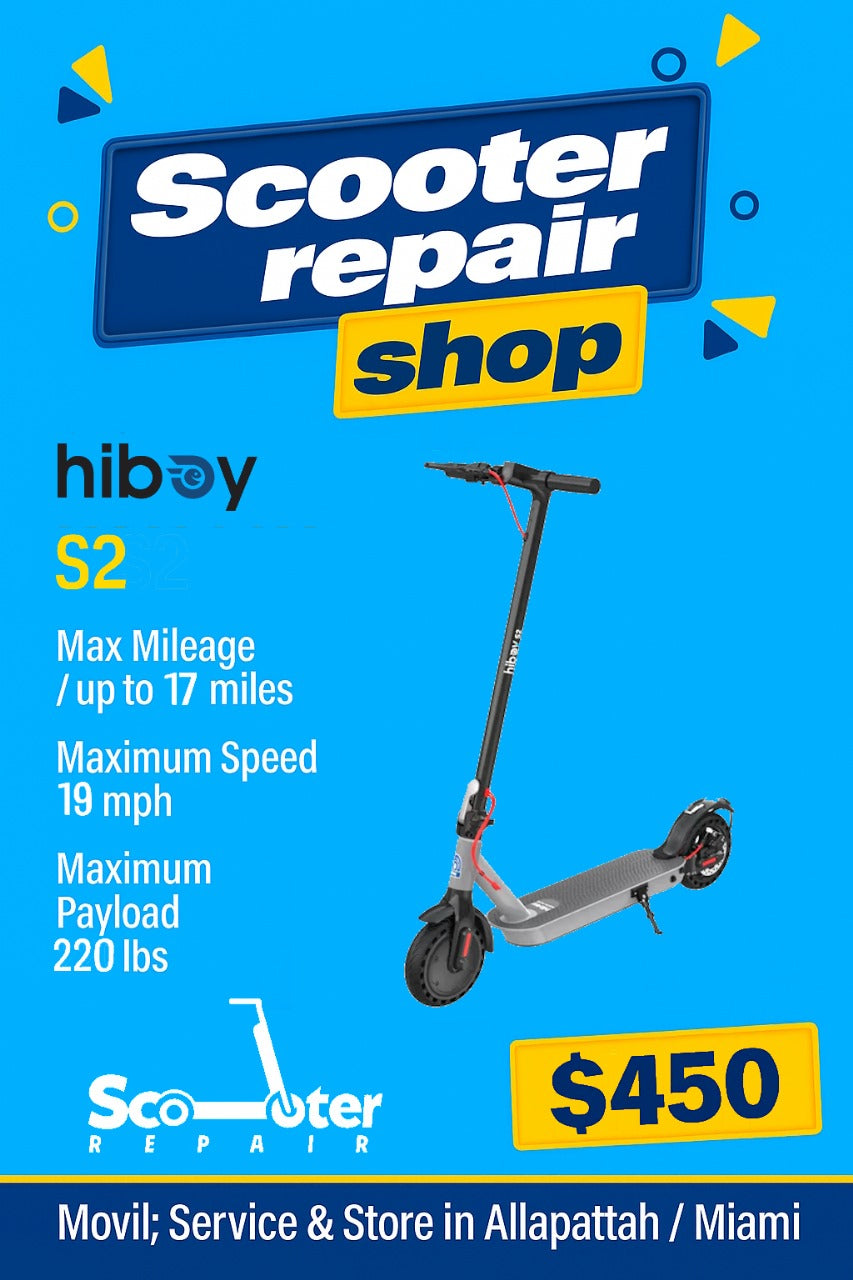 Hiboy S2 Electric Scooter | 350W Motor | 36V 7.5Ah Battery | 8.5” Honeycomb Tires