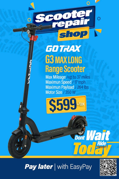 Gotrax G3 Max Electric Scooter – 37 Mile Range, 350W Motor, 10” Pneumatic Tires