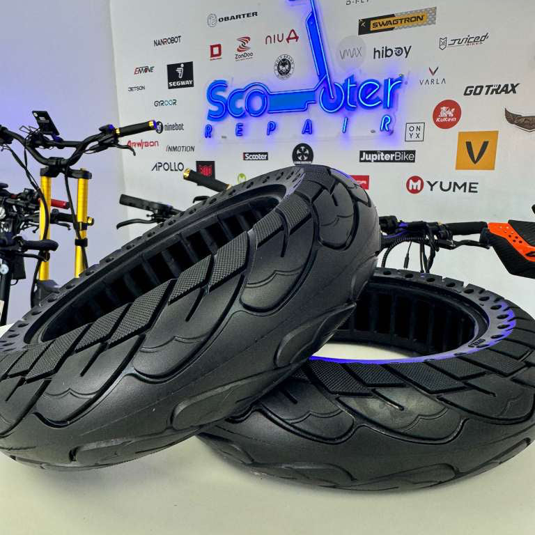 10x2.5 Solid Tire for Electric Scooter | Replaces 60/70-6.5 | Flat Free 10 Inch Replacement