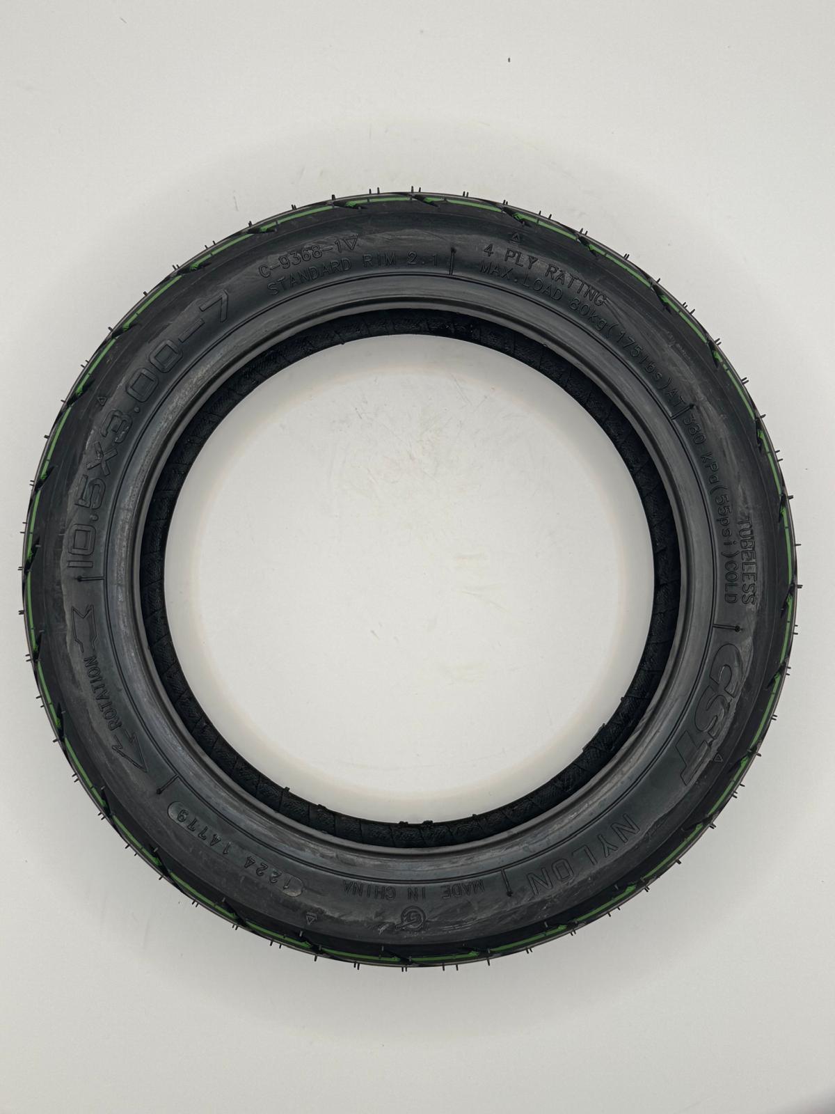 10.5x3.0-7 Tubeless Tire for Electric Scooter | 10.5 Inch Wide Replacement