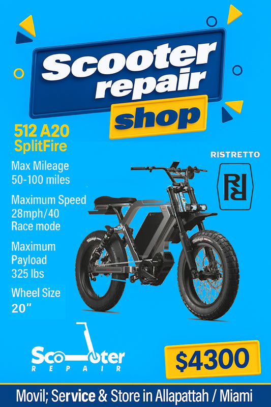 Ristretto 512 A20 Electric Bike | 52V 30Ah Battery | 750W Street Legal / 4500W Race Mode