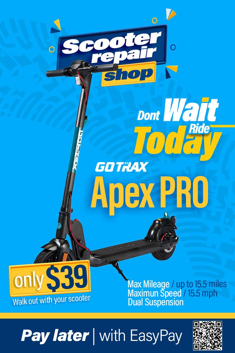 Gotrax Apex Pro Electric Scooter - 15.5 Max Range, 250W Motor, 8.5" Tires
