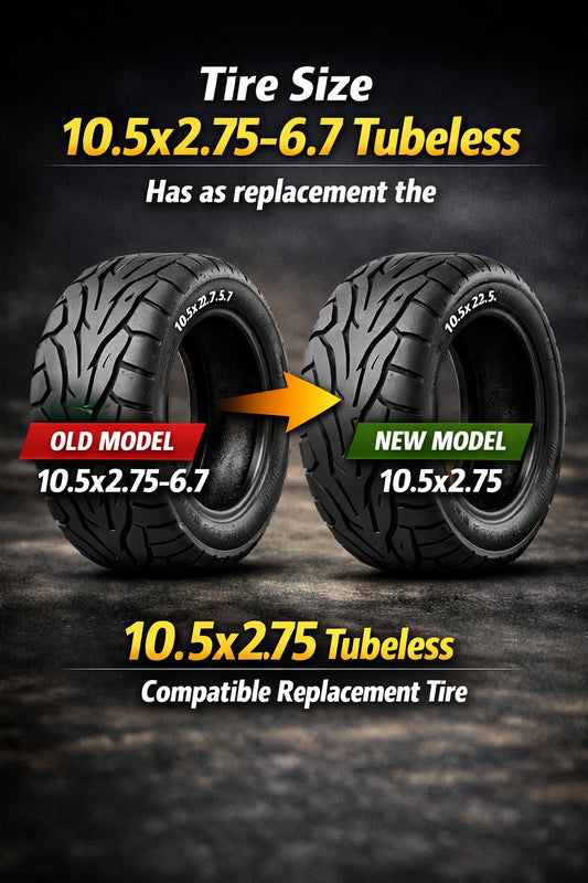 10x2.5 Tubeless Electric Scooter Replacement Tire — product photo 2