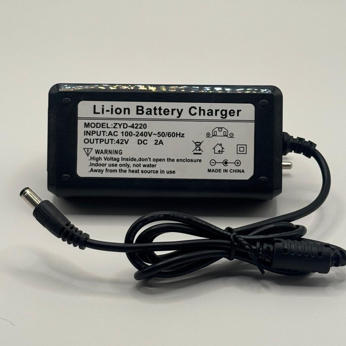 42V 2A Charger for 36V Electric Scooter & E-Bike Batteries