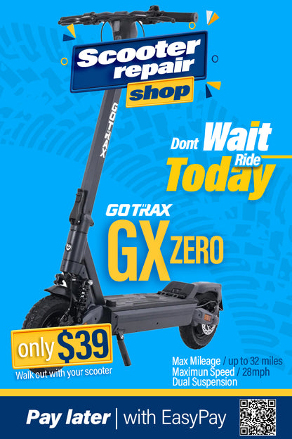 Gotrax GX Zero Dual Motor Electric Scooter - 32 Max Range, Dual 500W Motor, 10" Tires